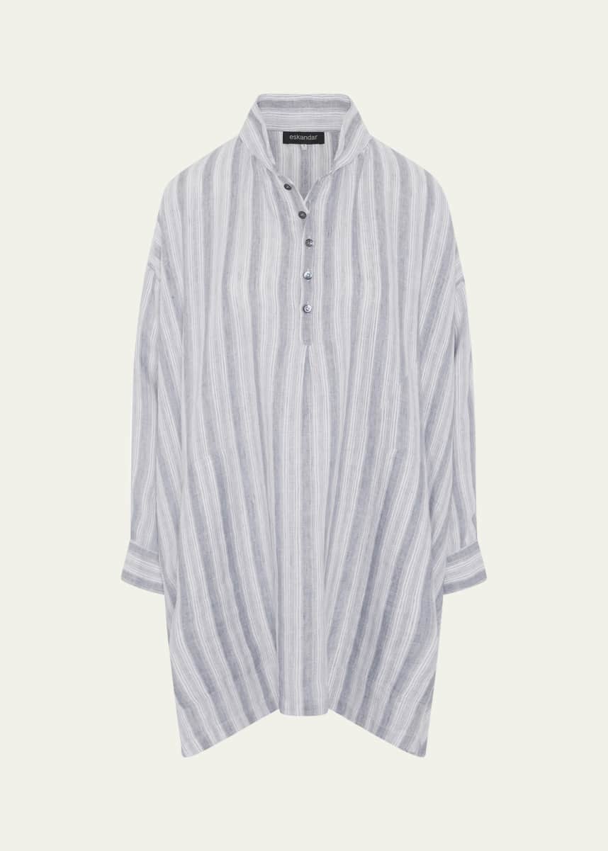 Eskandar Wide A-Line Artists Smock (Long Plus Length)