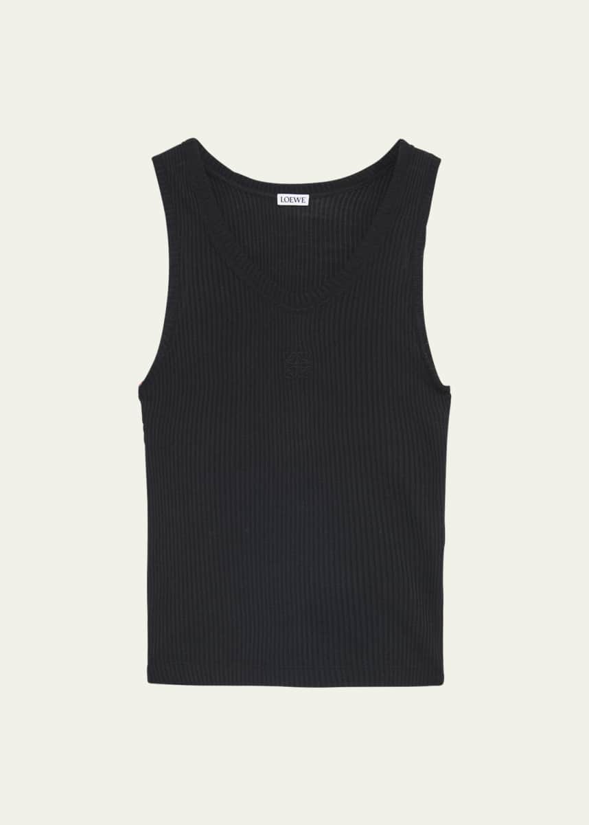 Loewe Anagram Logo Ribbed Tank Top