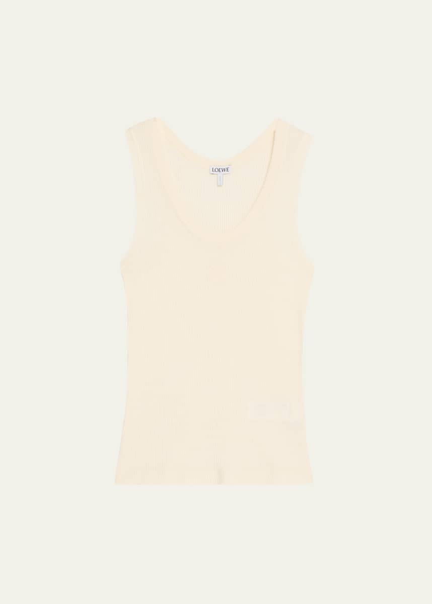 Loewe Anagram Logo Ribbed Tank Top