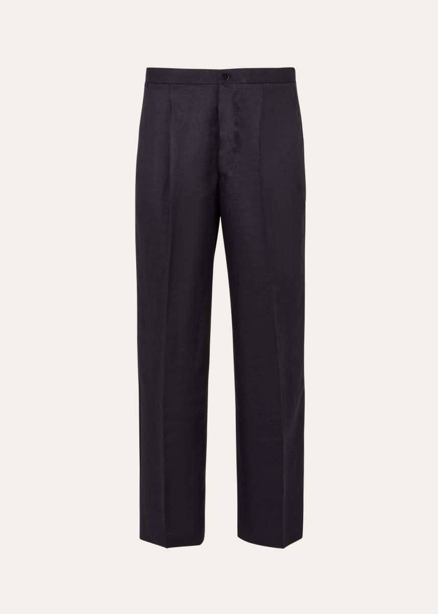 Giuliva Heritage Collection Men's Linen Smoking Trousers