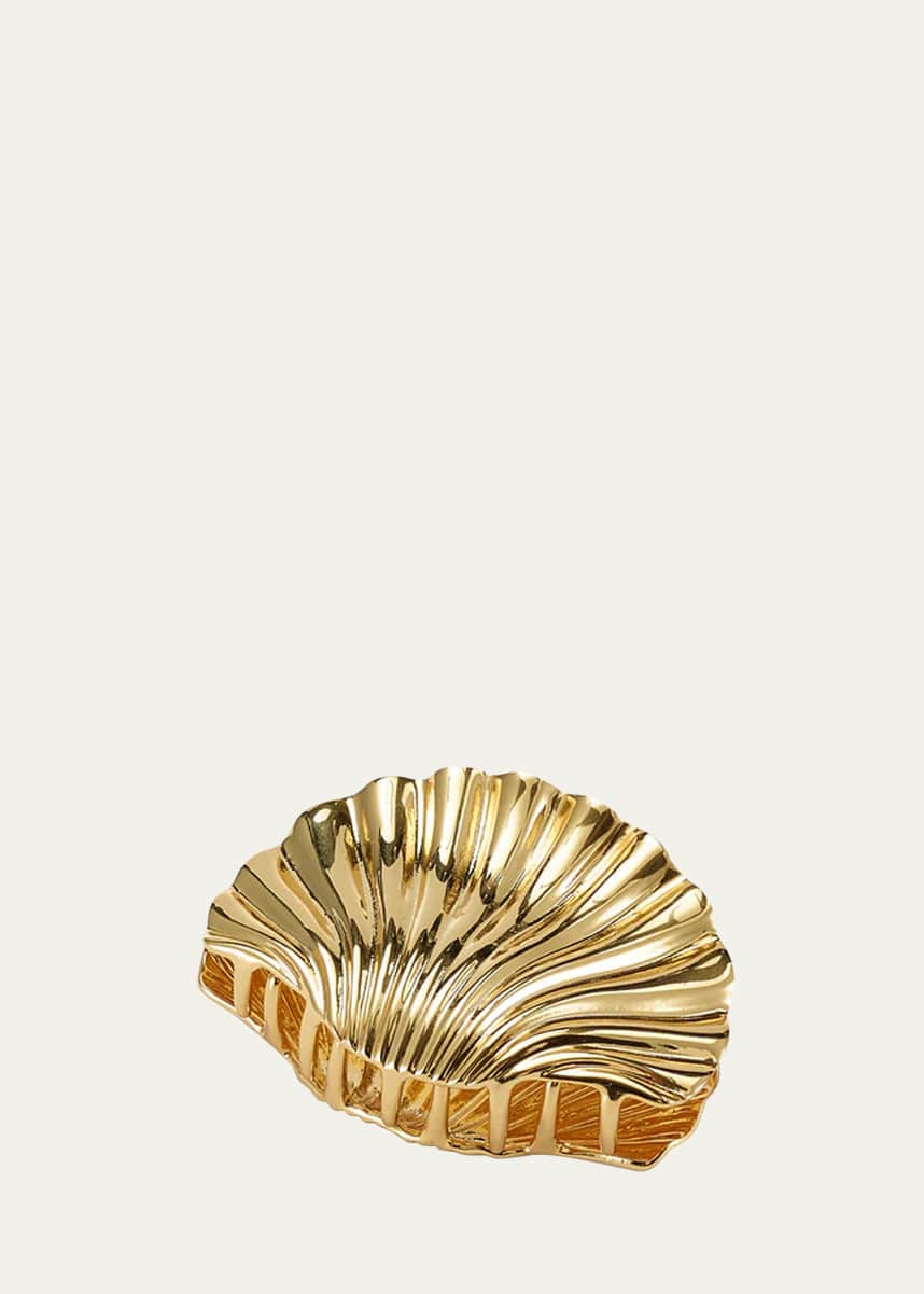 Lelet Ny Glossy Shell 18k Gold Plated Claw Clip