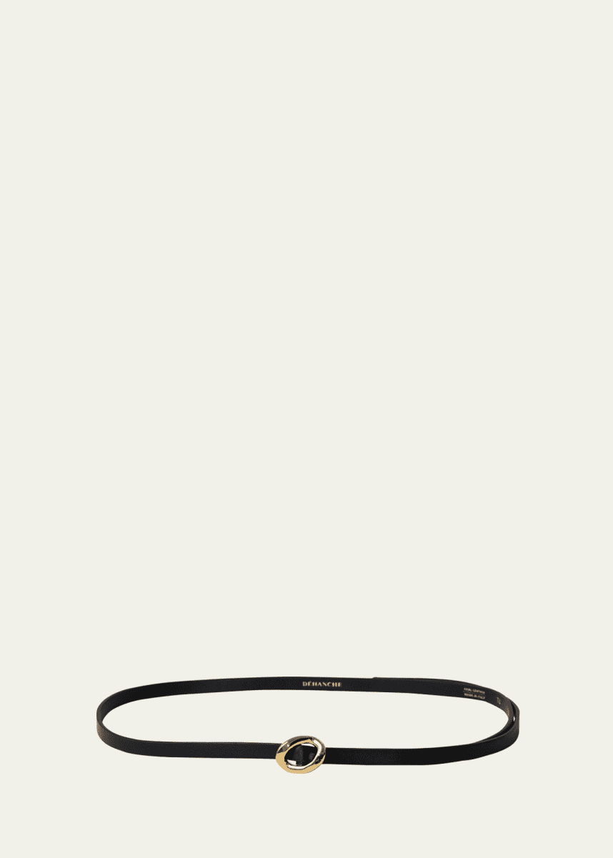 Dehanche Orbite Skinny Leather Belt