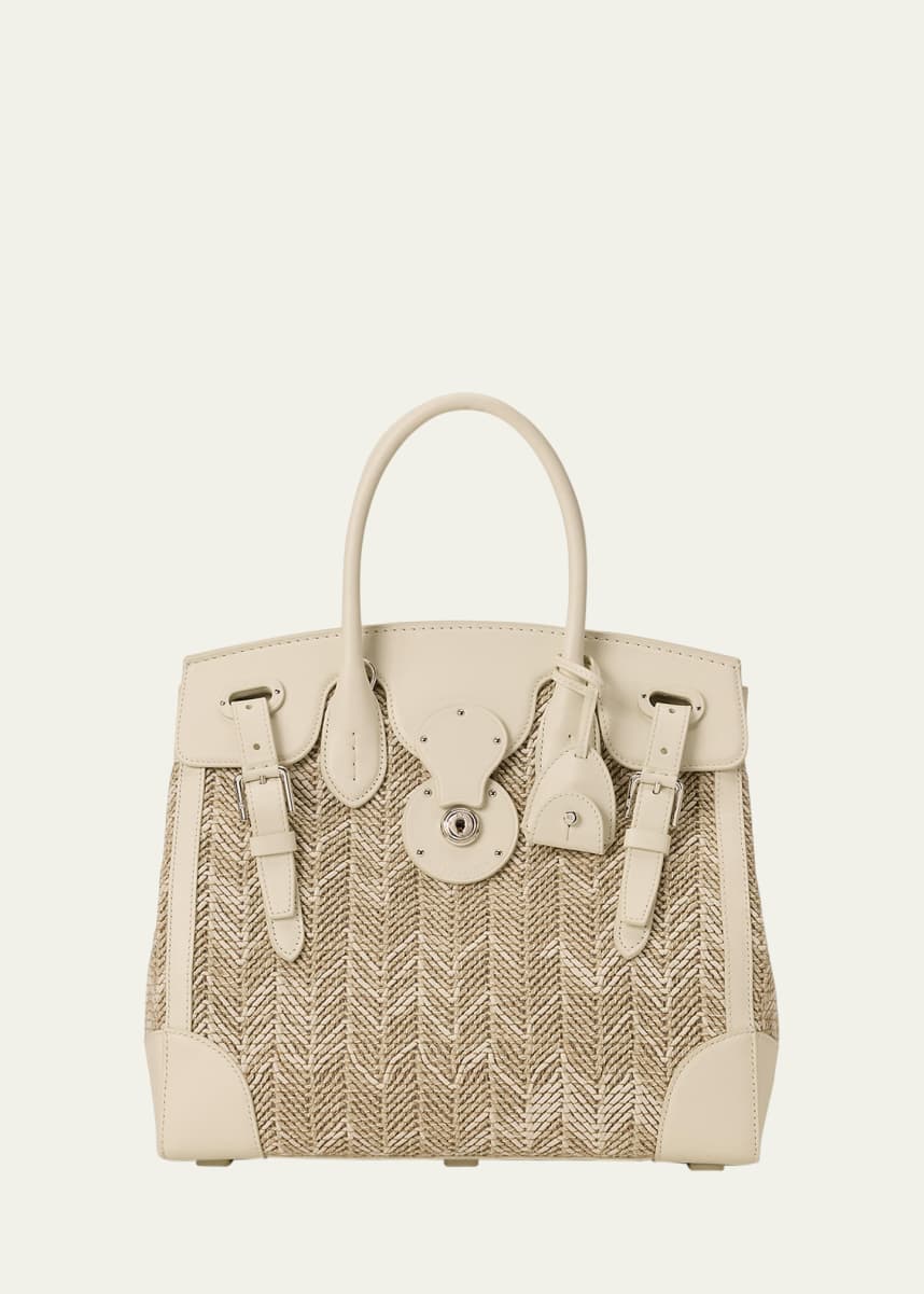 Ralph Lauren Collection Ricky 33 Herringbone Woven Tote Bag
