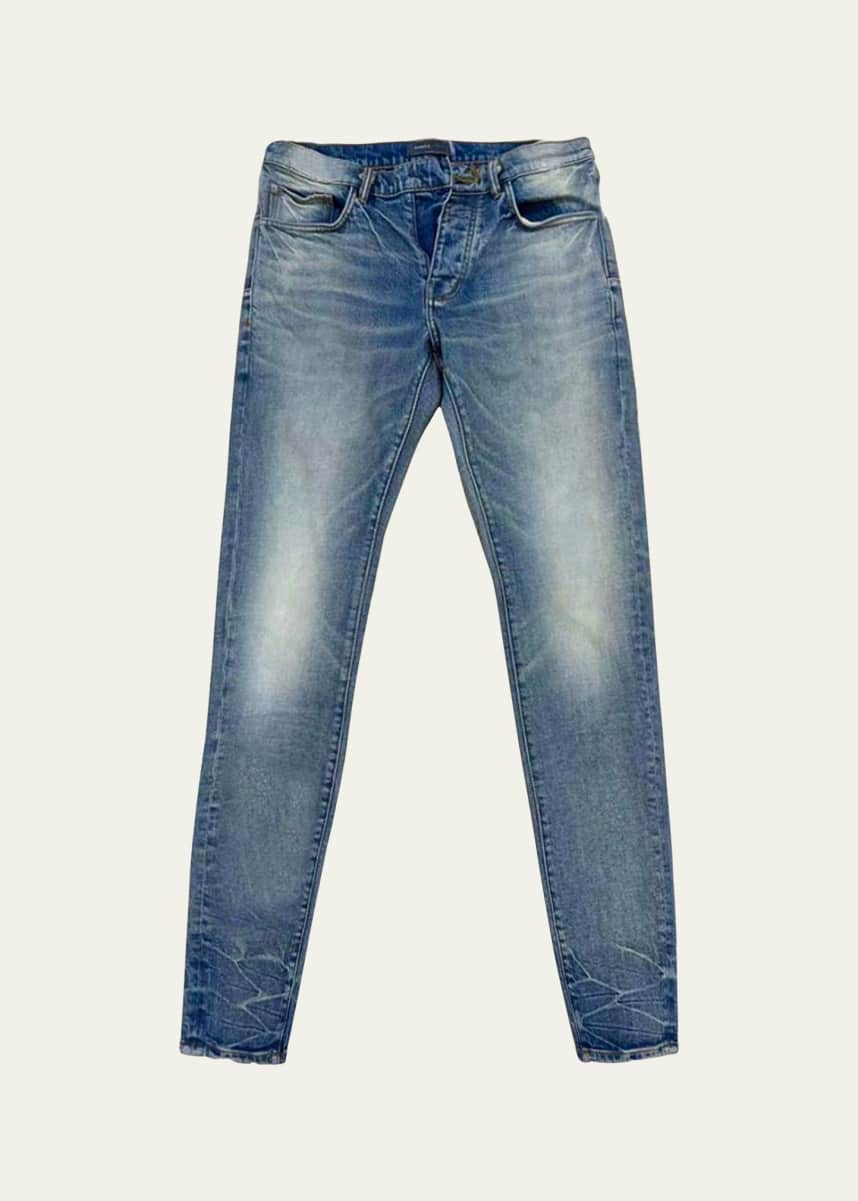 PURPLE Men's Light-Wash Skinny Jeans