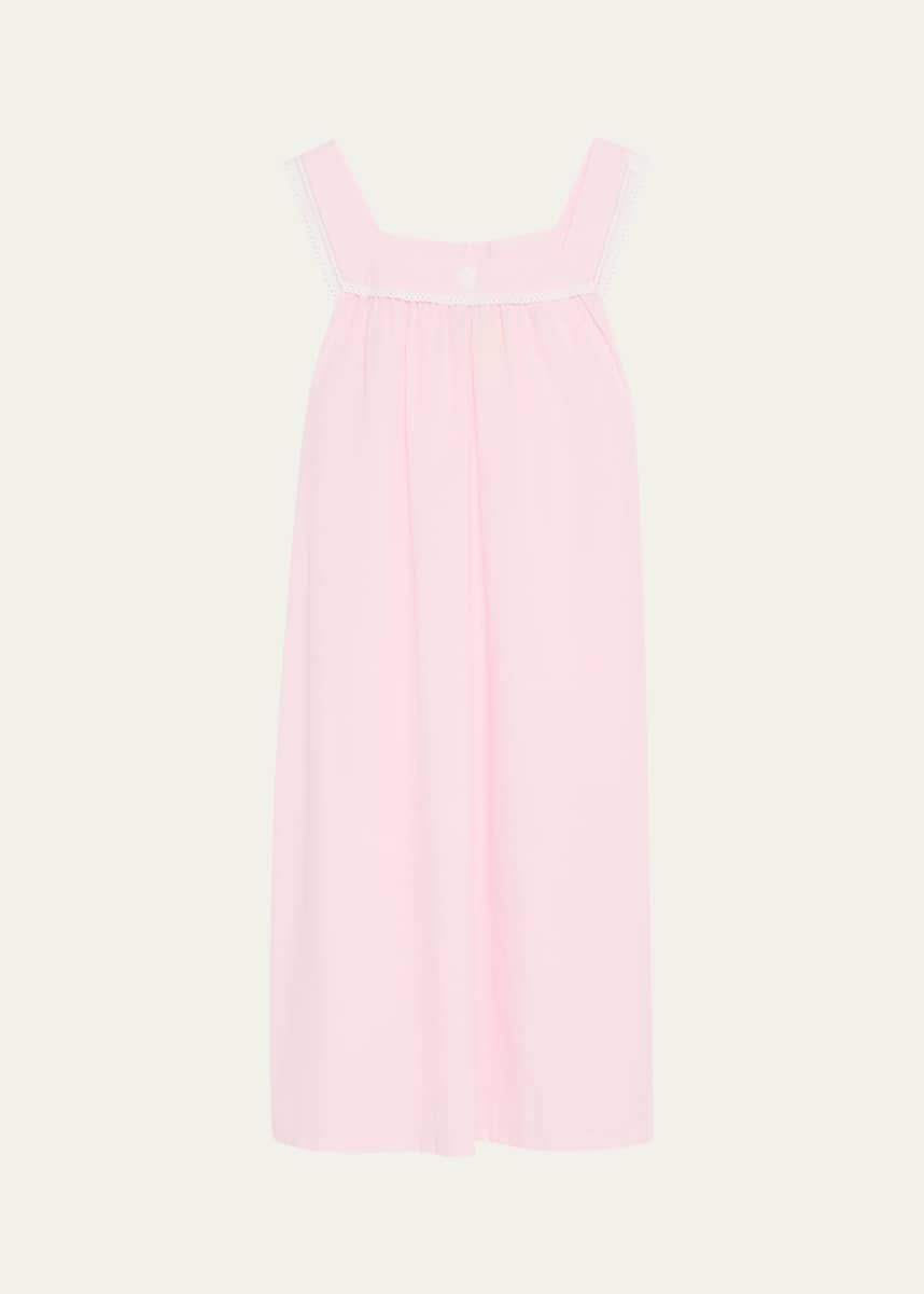 Celestine Emilia 1 Lace-Trim Striped Cotton Nightgown