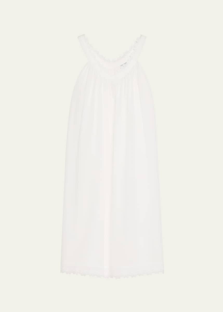 Celestine Conny 1 Ruched Lace-Trim Cotton Nightgown