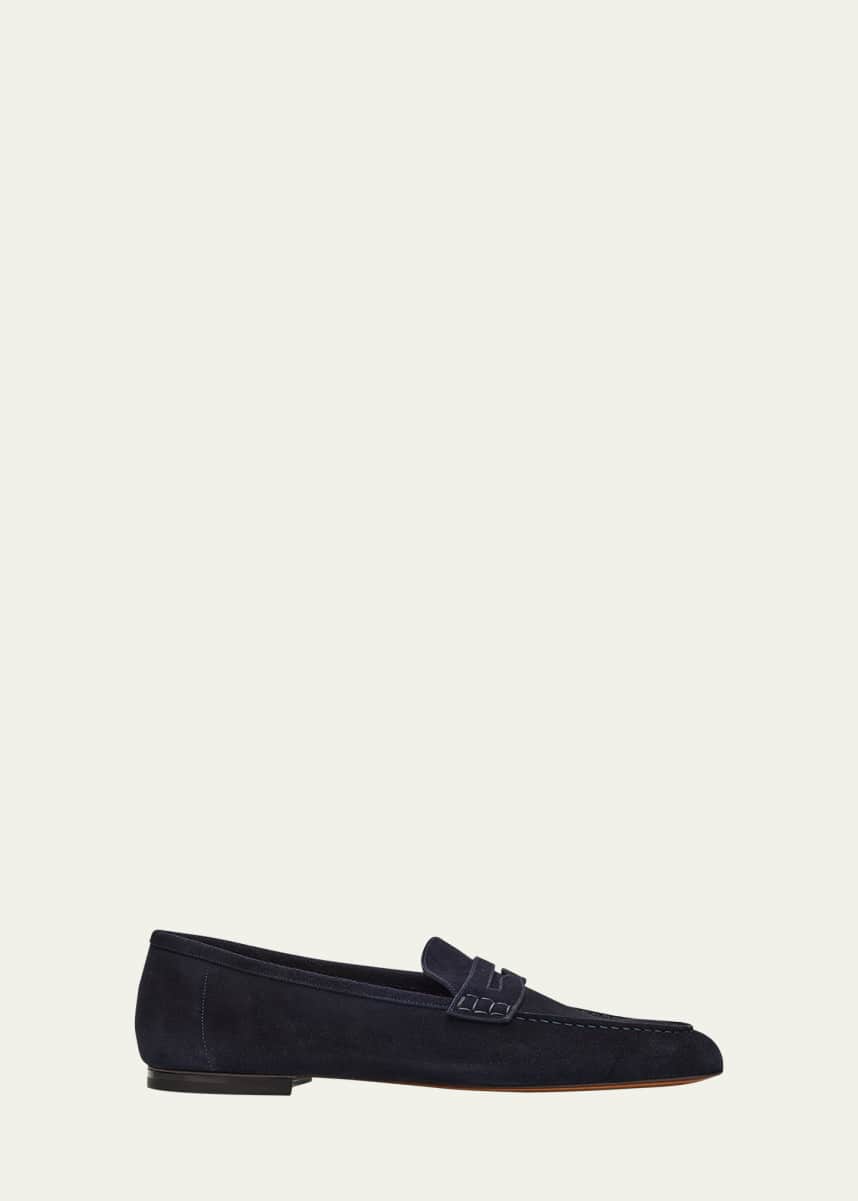 Ralph Lauren Purple Label Men's Collins Suede Penny Loafers