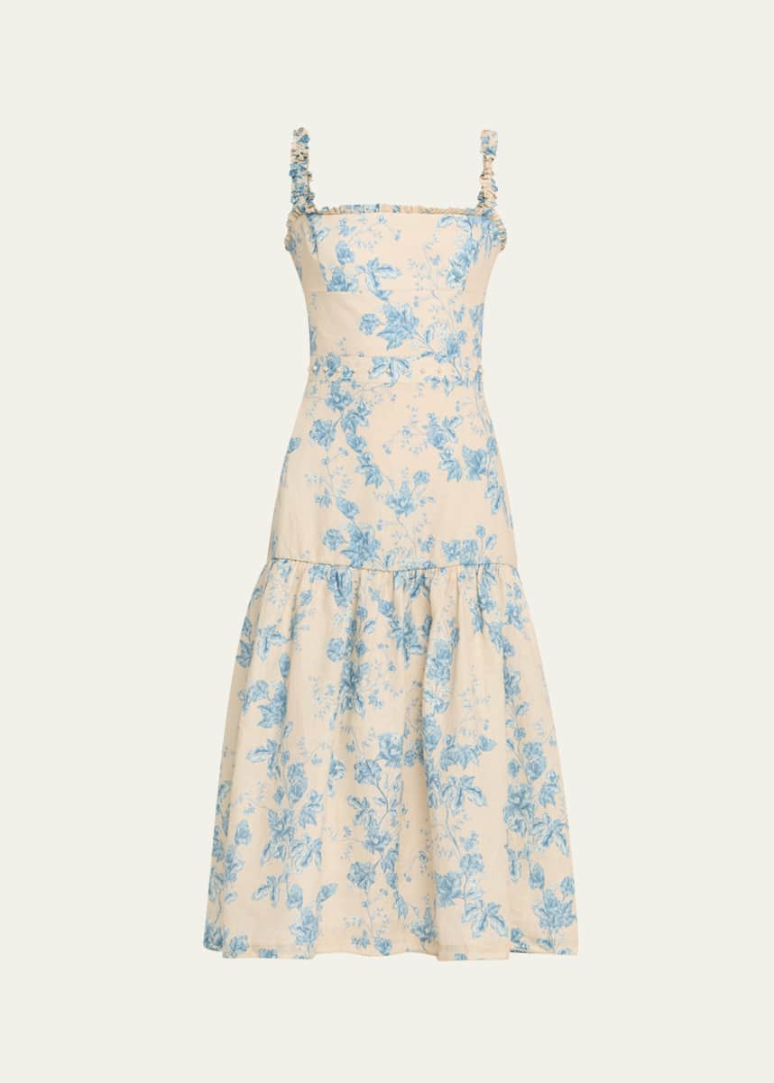 Agua by Agua Bendita Bougainvillea Nispero Midi Dress