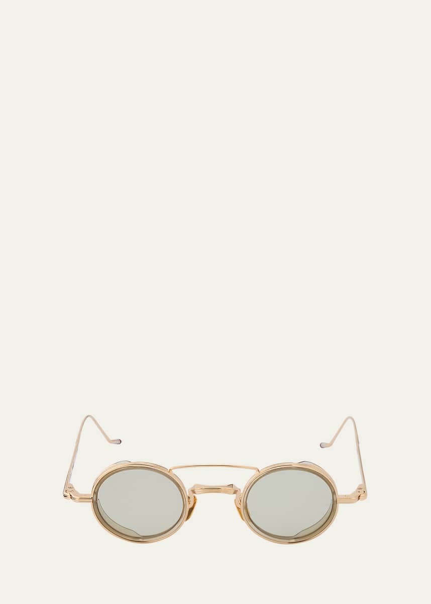 Jacques Marie Mage Men's Dusk Double-Bridge Titanium Round Sunglasses