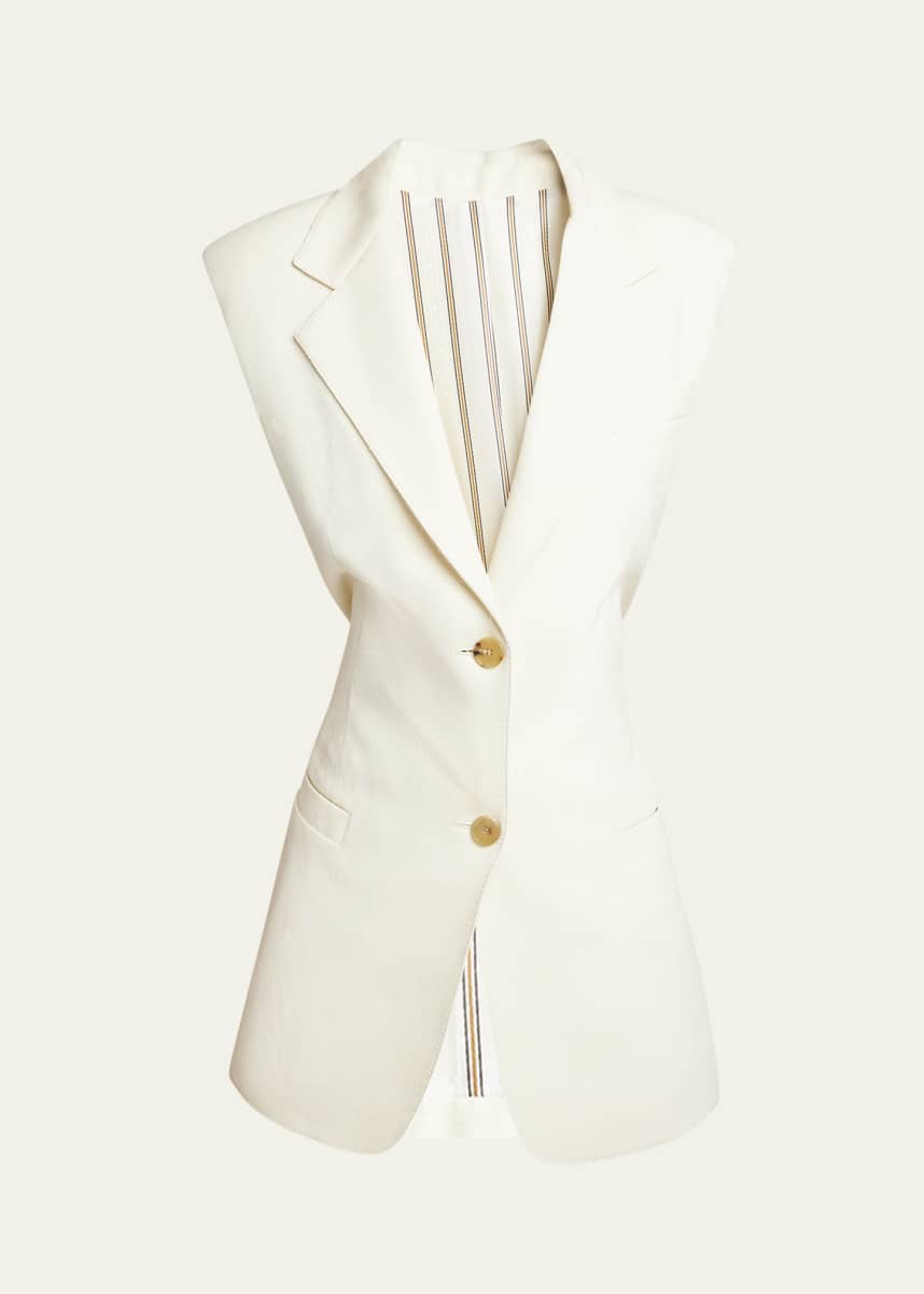 Etro Twisted-Back Silk Vest