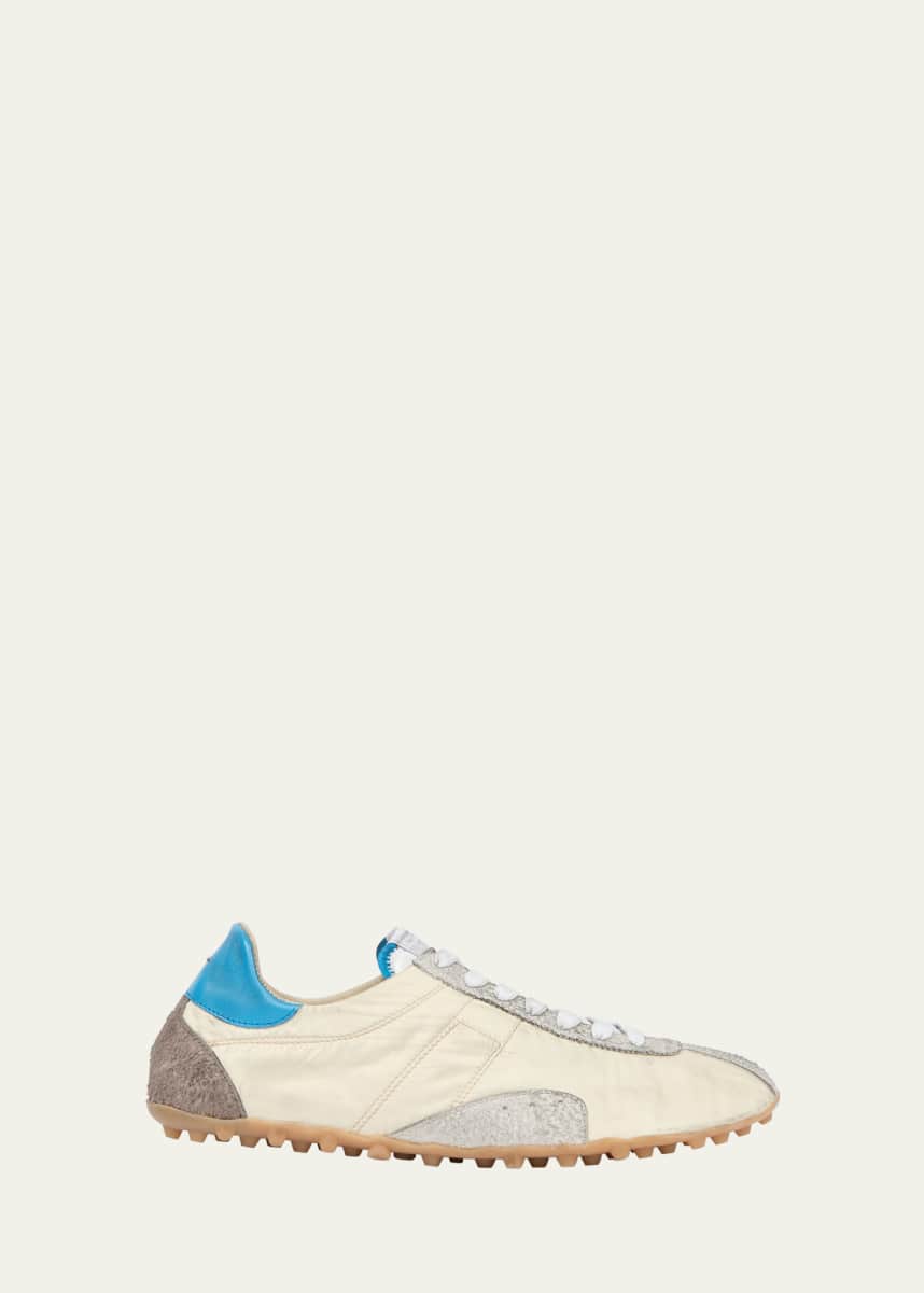 Maison Margiela Suede Quilted Low-Top Sprinter Sneakers