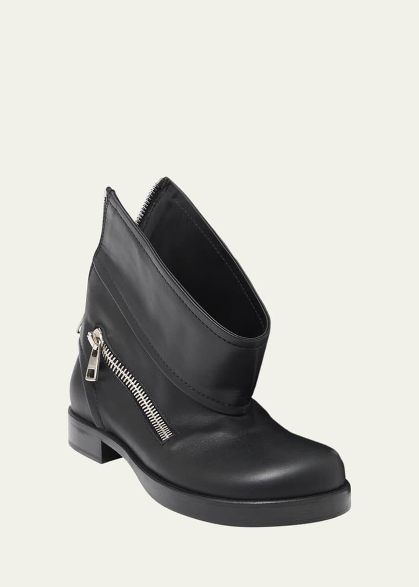 JW Anderson Leather Zip Biker Booties