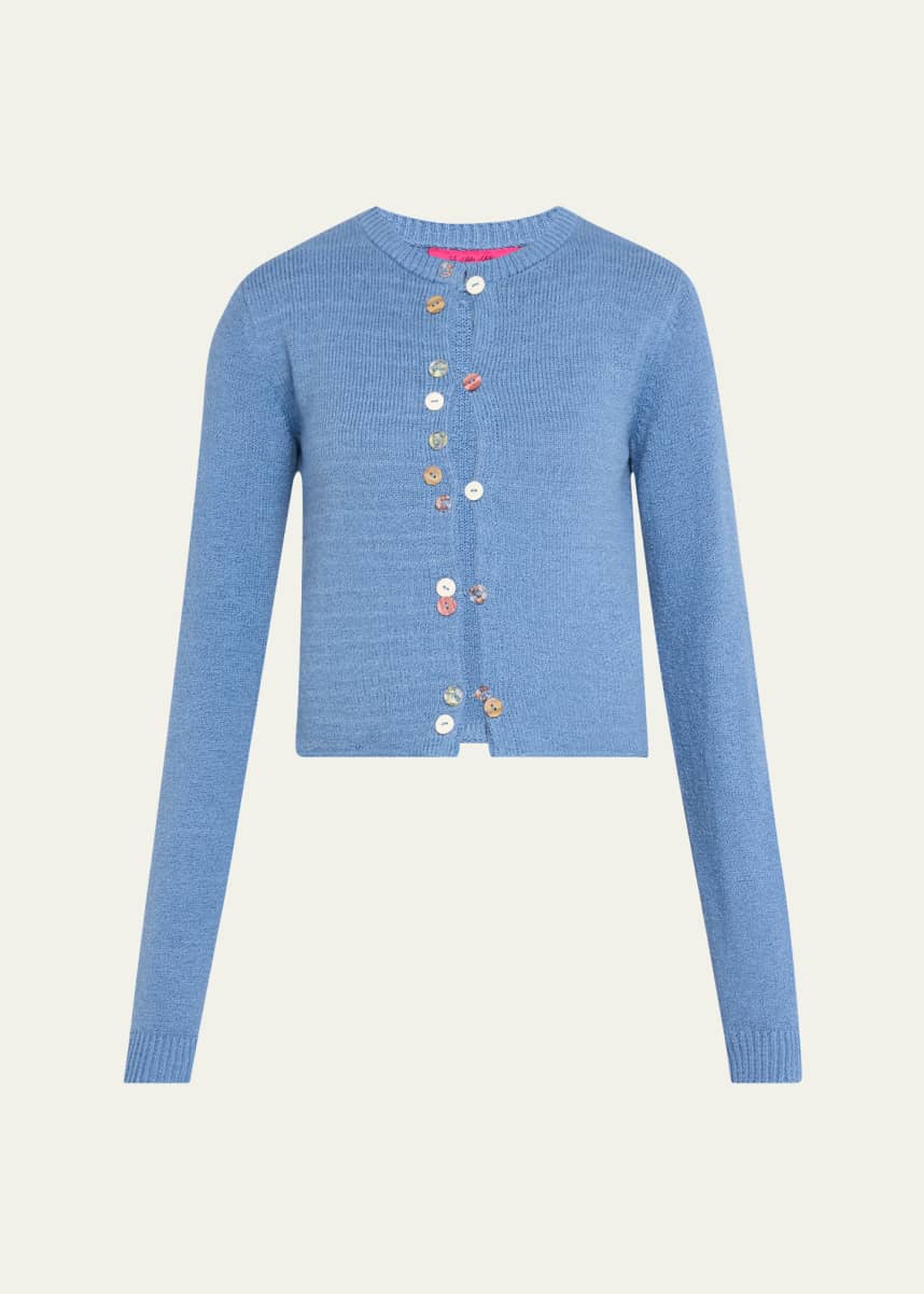 The Elder Statesman Nora Lite Buttoned Cardigan