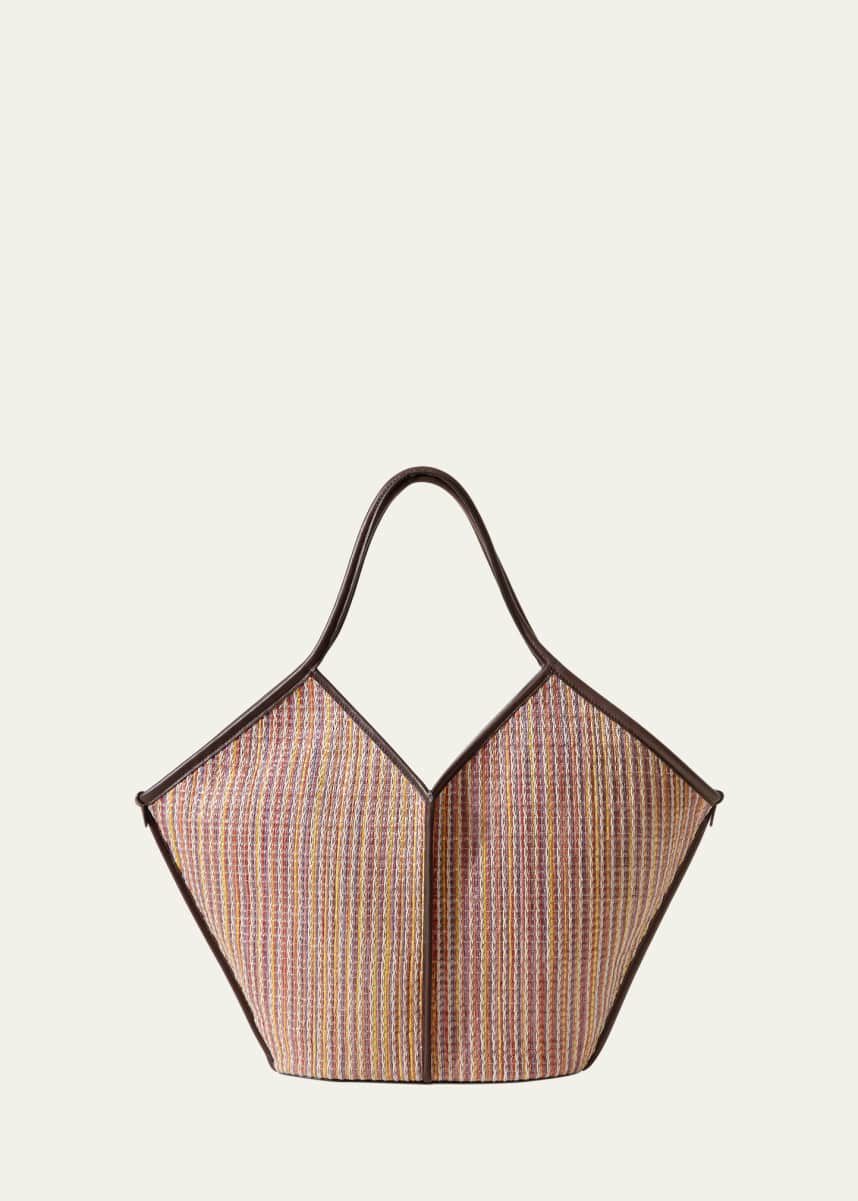 HEREU Calella Striped Raffia Tote Bag