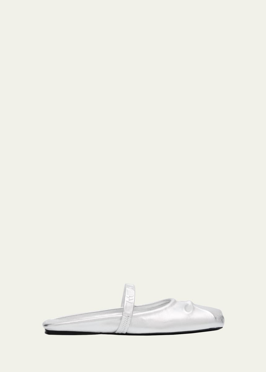 Marni Sabot Metallic Mary Jane Ballerina Flats