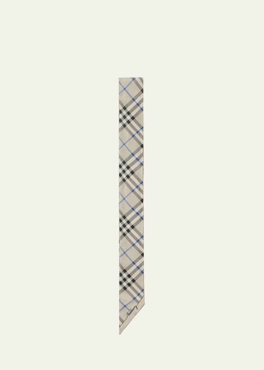 Burberry Check-Print Skinny Scarf