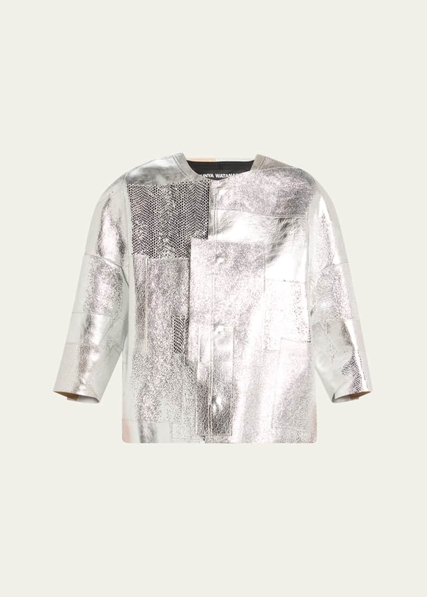 Junya Watanabe Deconstructed Metallic Leather Jacket