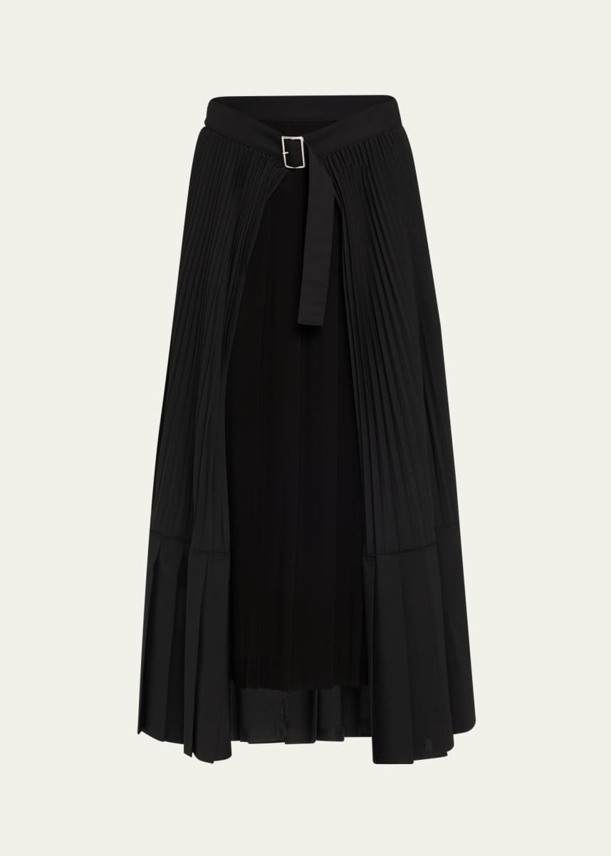Junya Watanabe Pleated Maxi Wrap Skirt