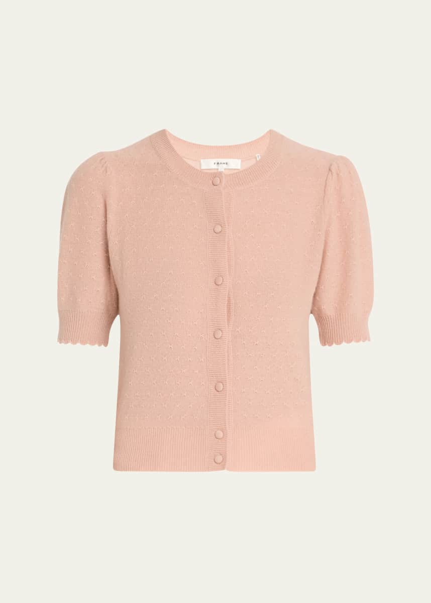 FRAME The Cashmere Pointelle Cardigan