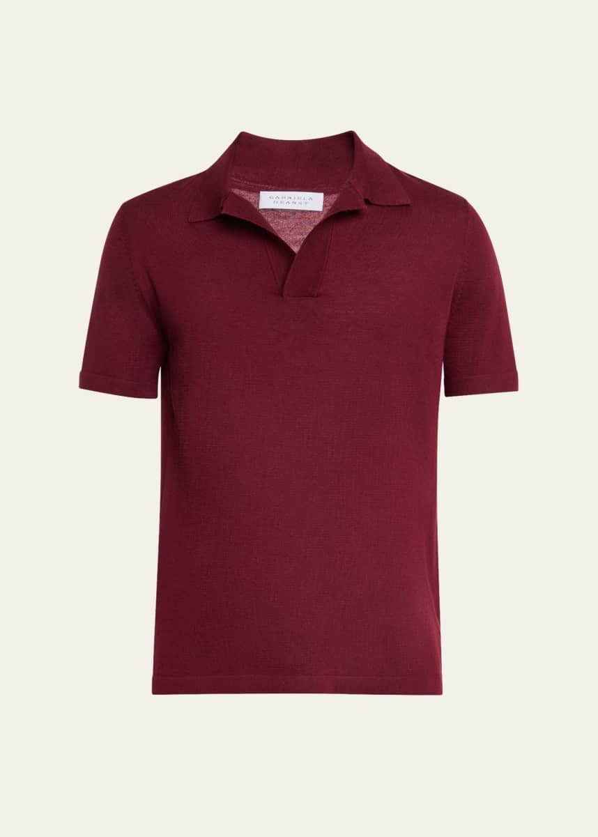 Gabriela Hearst Men's Stendhal Cashmere Knit Polo Shirt