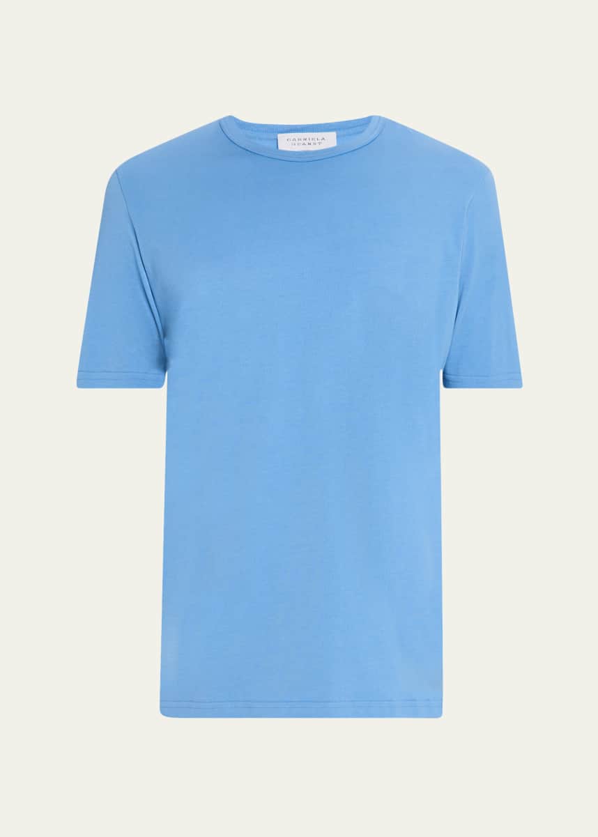 Gabriela Hearst Men's Bandeira Fine Cotton Jersey Crewneck T-Shirt