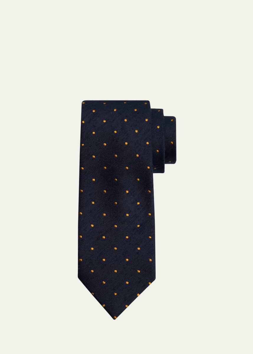Petronius 1926 Men's Polka Dot Silk Tie