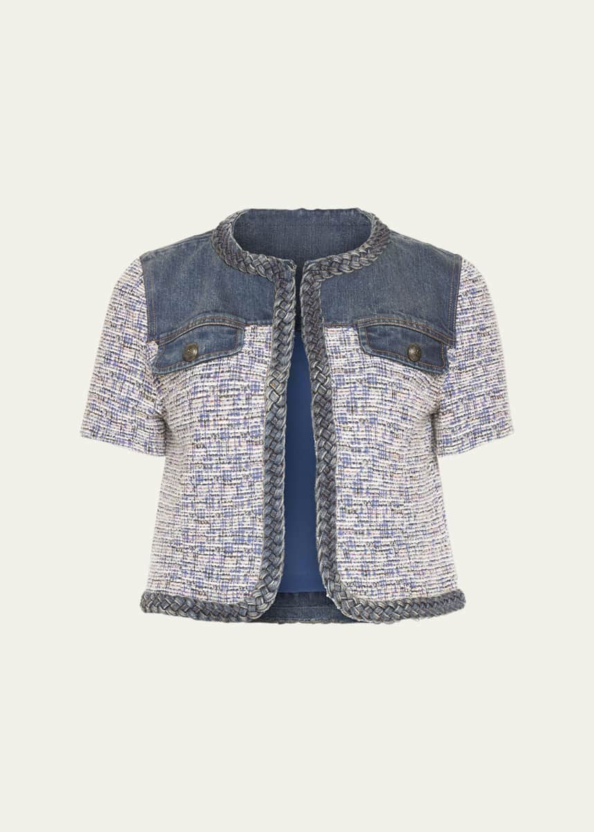 Ramy Brook Libby Mixed-Media Jacket