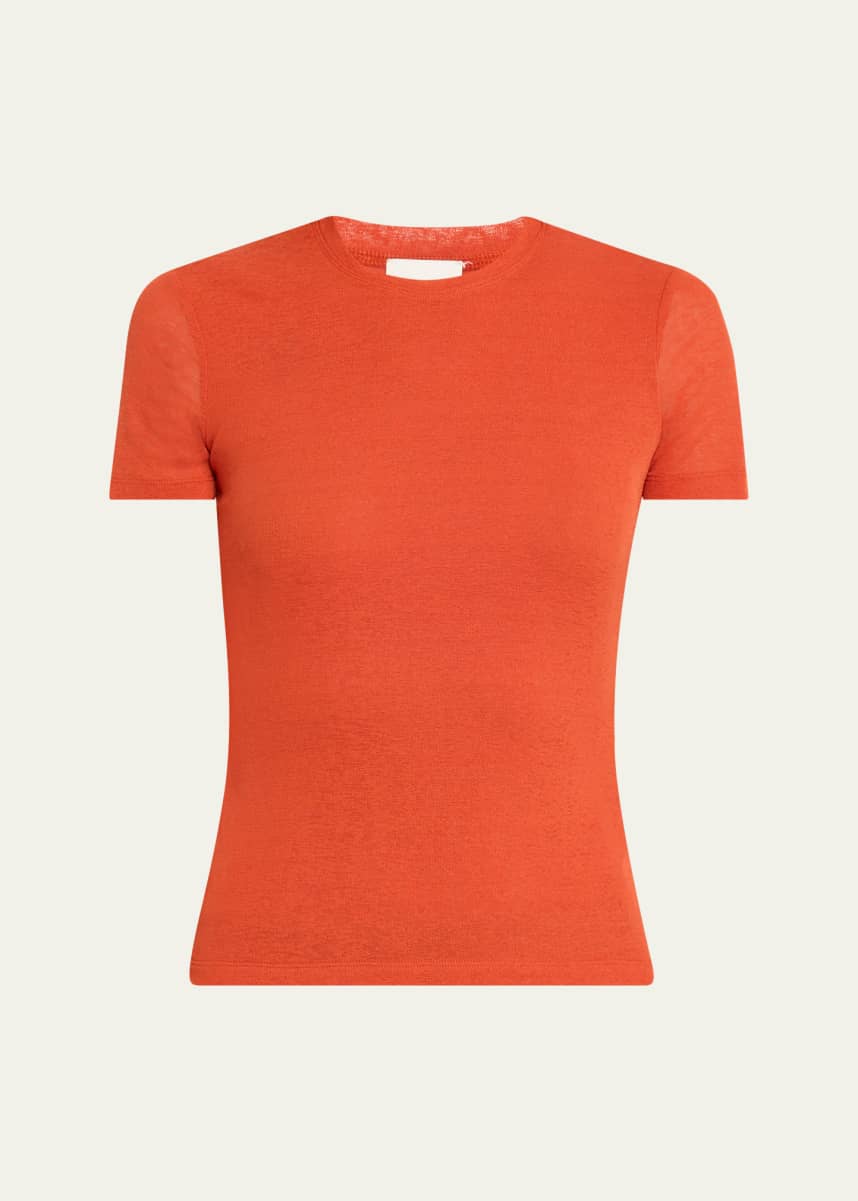 Nanushka Liema Crewneck Tie-Back Shirt