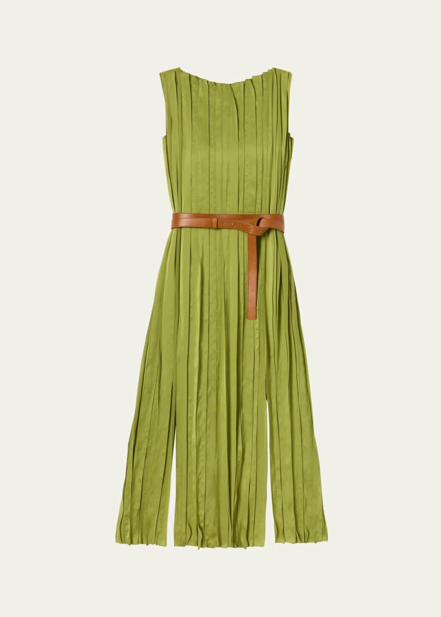 Lafayette 148 New York Sleeveless Self-Paneled Midi Dress