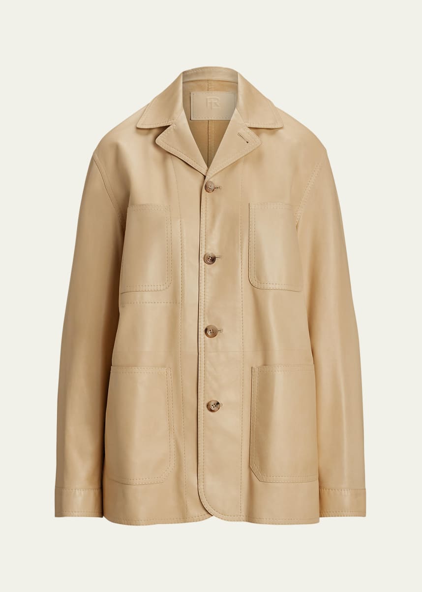 Ralph Lauren Collection Adrianna Plonge Leather Jacket
