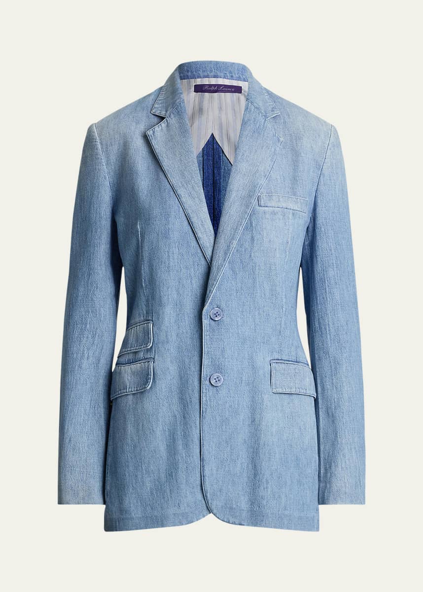 Ralph Lauren Collection Russel Denim Single-Breasted Jacket