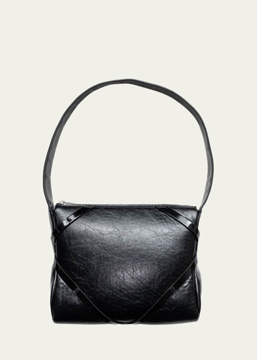 PUPPETS AND PUPPETS The Pillow Distressed Top-Handle Bag