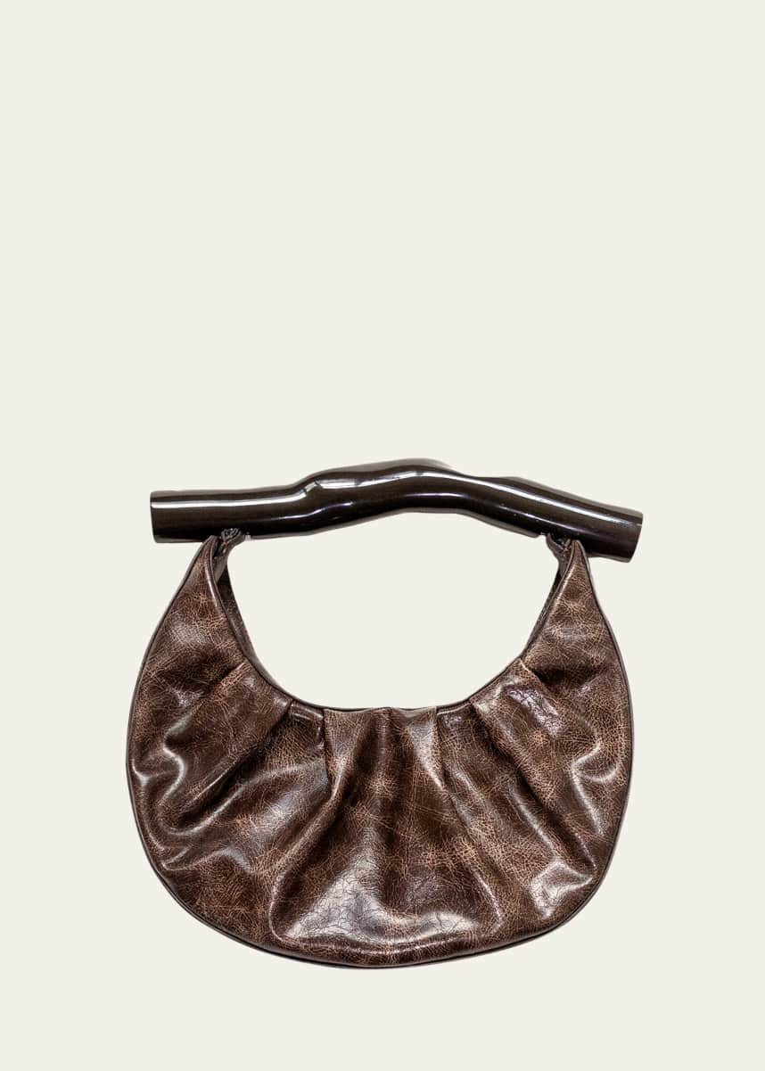 PUPPETS AND PUPPETS Smashed Crescent Top-Handle Bag