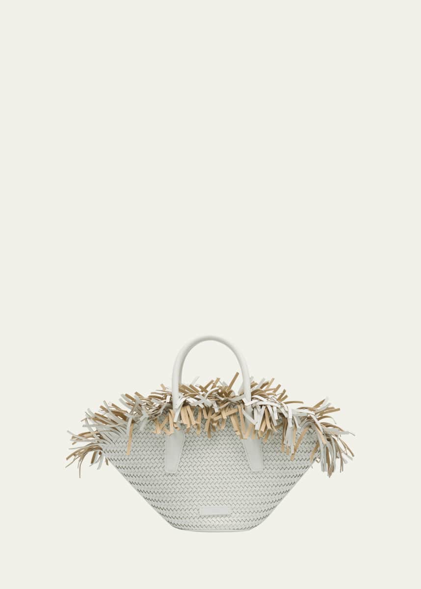 Michael Kors Sardinia Mini Fringe Basket Top-Handle Bag