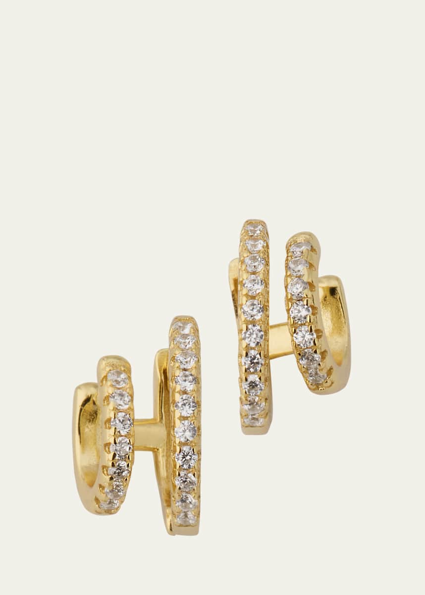 Shashi Katerina Double Huggie Hoop Earrings