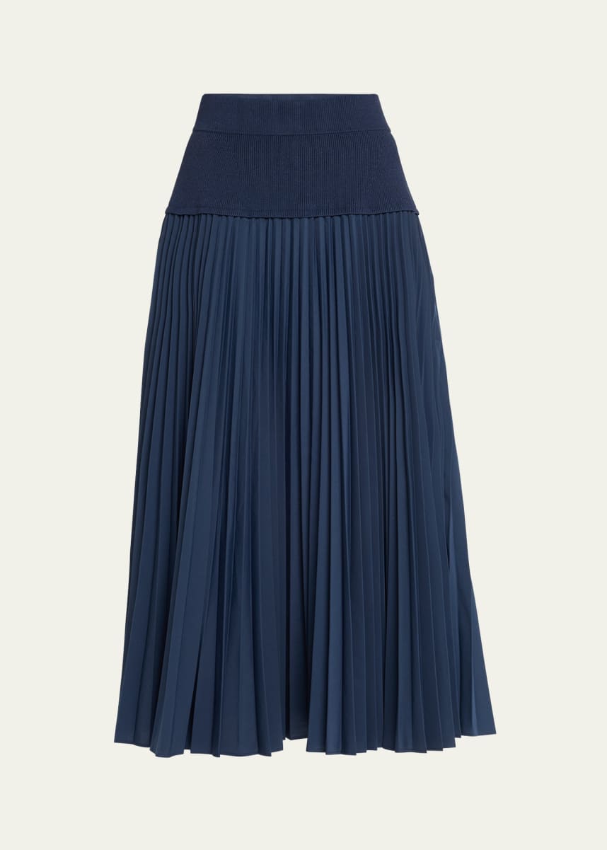 SIMKHAI Stella Pleated Combo Skirt