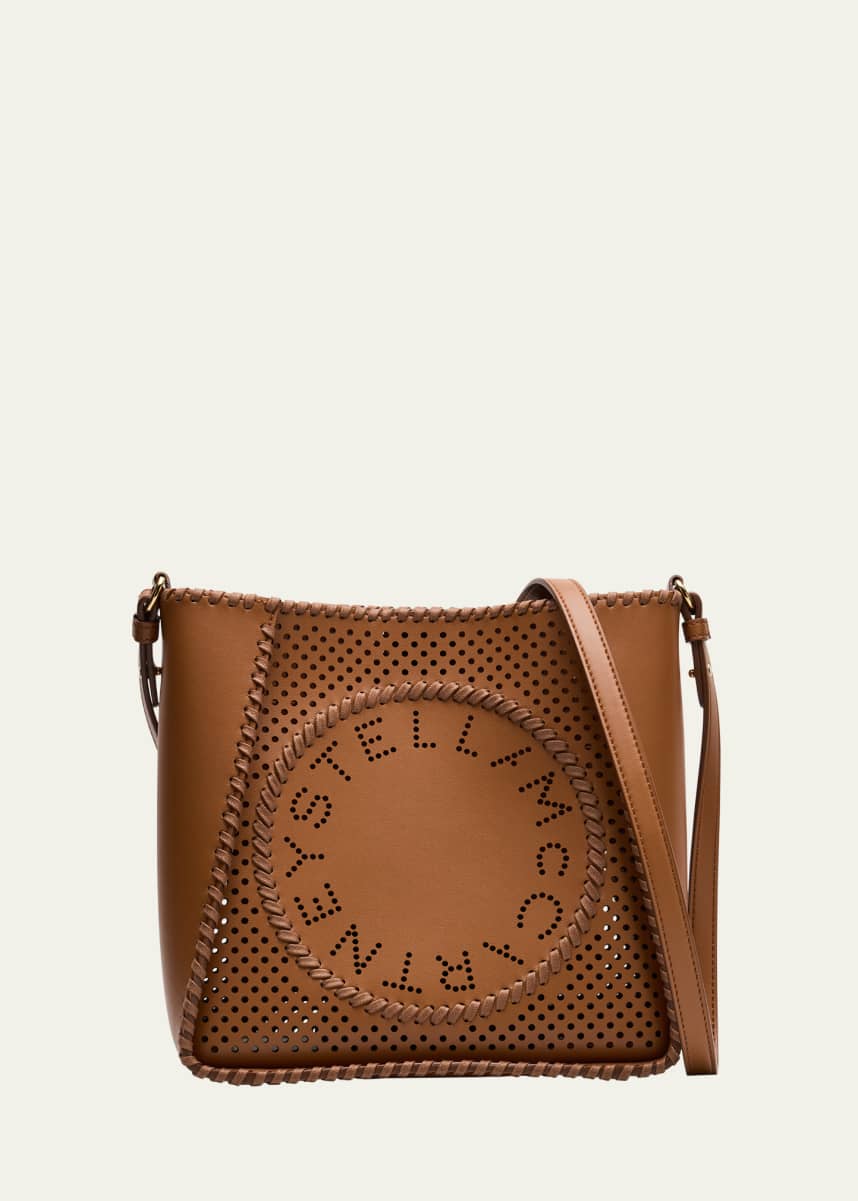 Stella McCartney Logo Perforated Vegan Leather Crossbody Bag