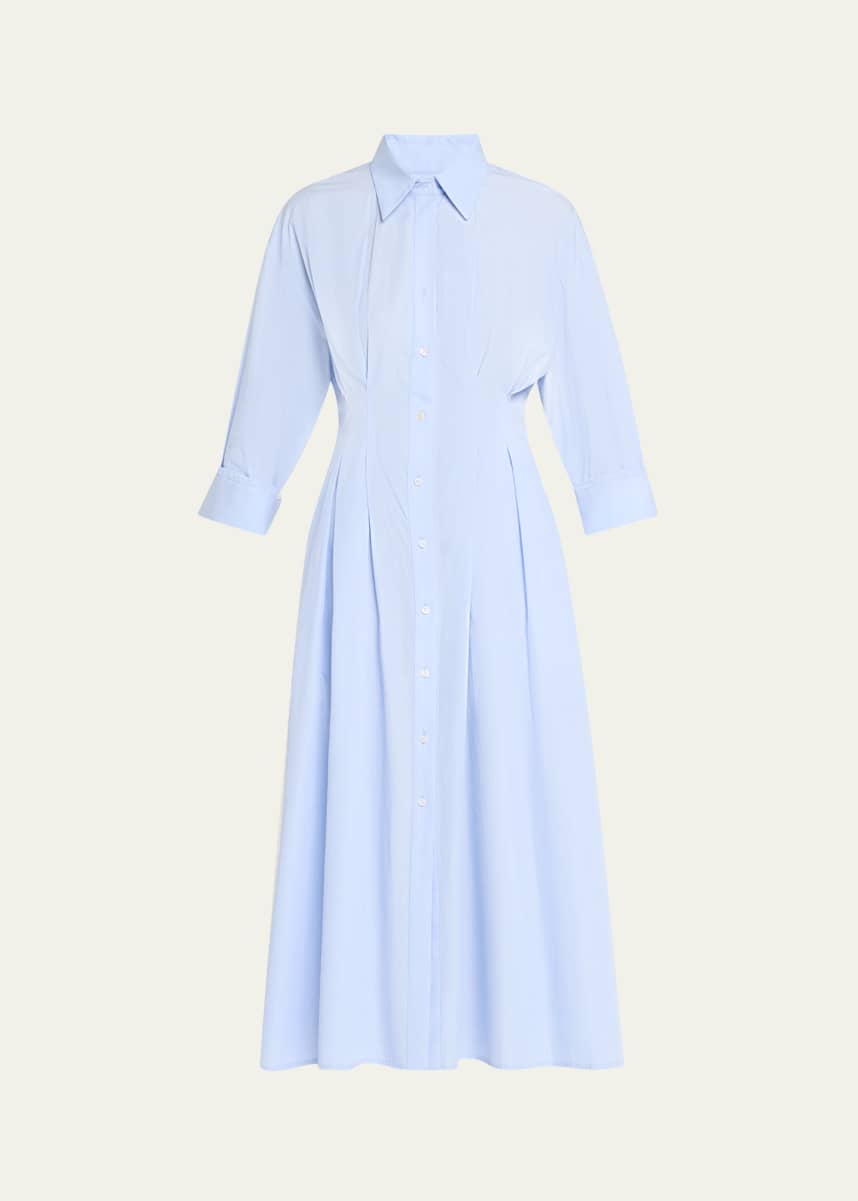 TWP MM Pleated Maxi Shirtdress
