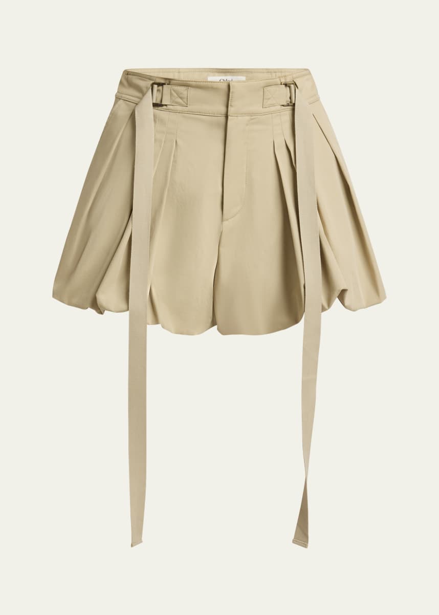 Chloe Mini Balloon Cotton Gabardine Shorts