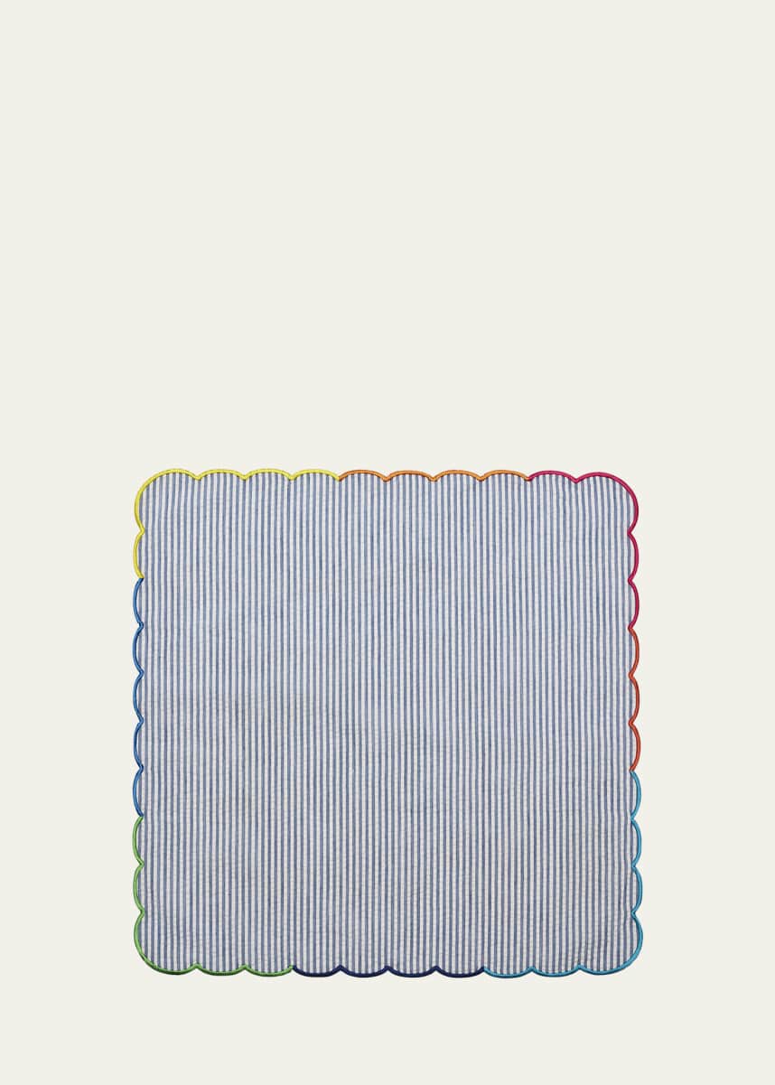 Kim Seybert Fiesta Scalloped Seersucker Napkin