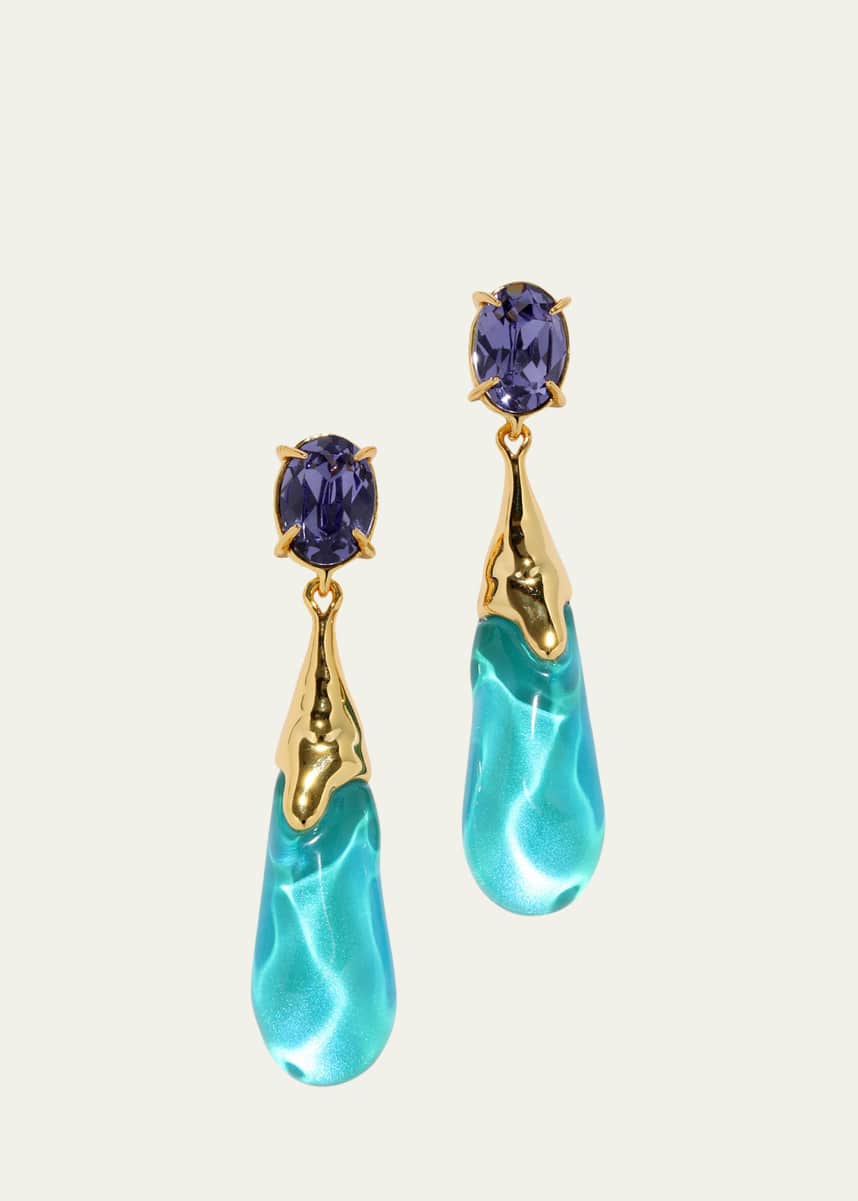 Alexis Bittar Bonbon Crystal Small Teardrop Earrings
