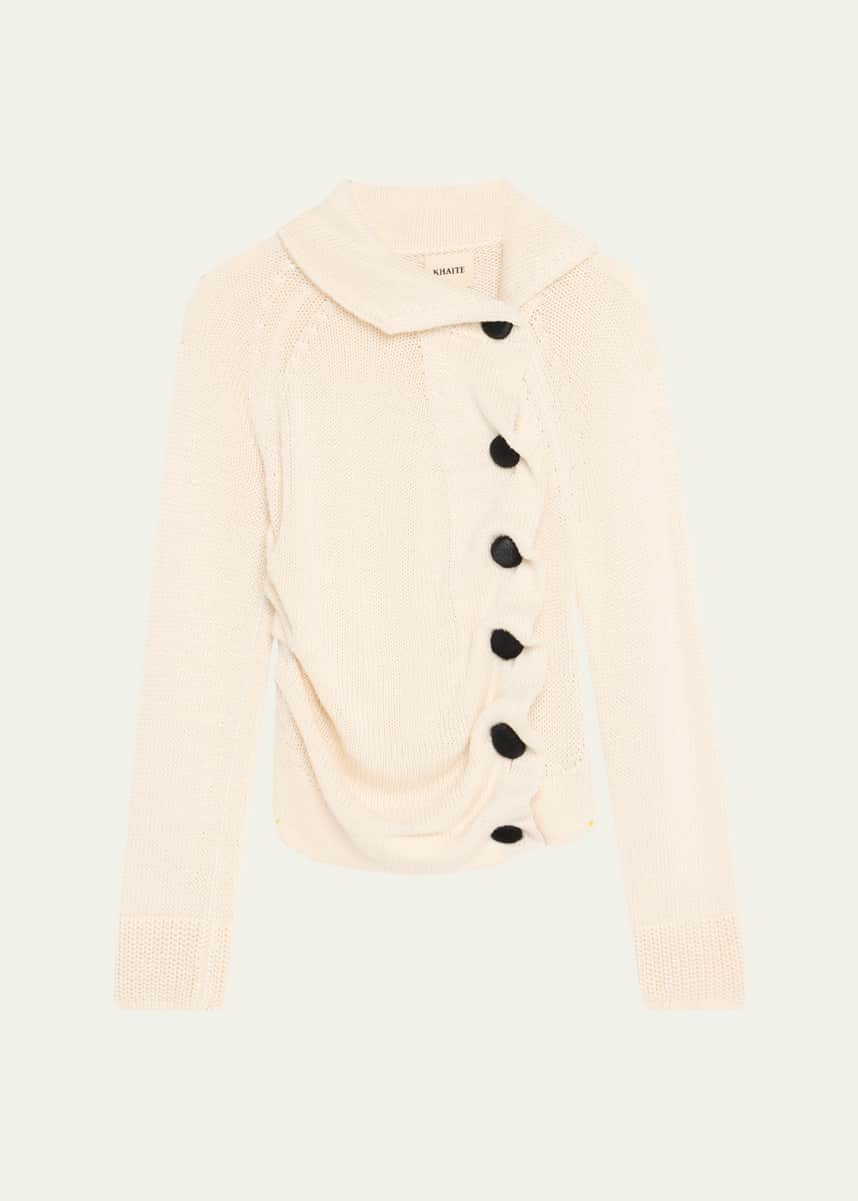 Khaite Lorrai Silk Knit Cardigan