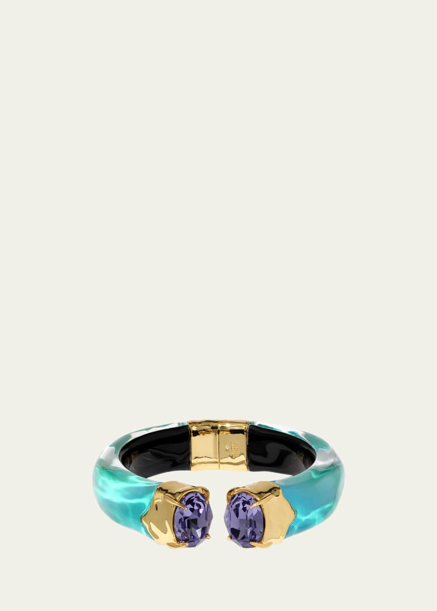 Alexis Bittar Bonbon Crystal Lucite Hinge Bracelet