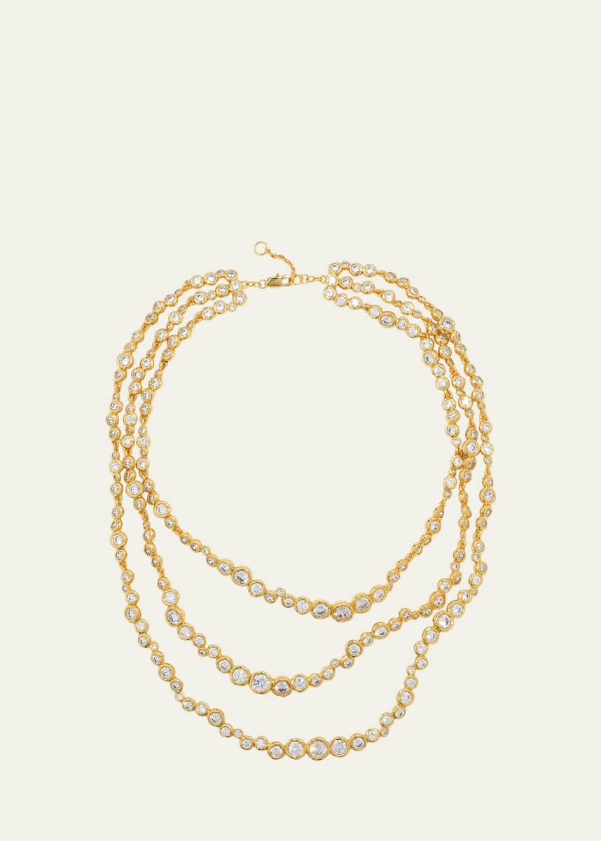 Alexis Bittar Asterales Gold CZ Layered Necklace