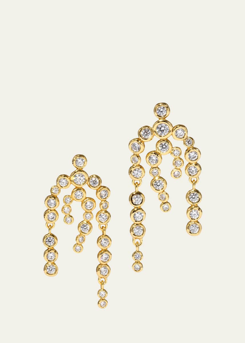 Alexis Bittar Asterales Gold CZ Chandelier Earrings