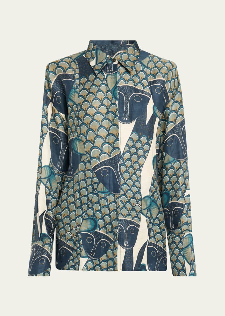 Heirlome A. Santos Printed Button Down Shirt