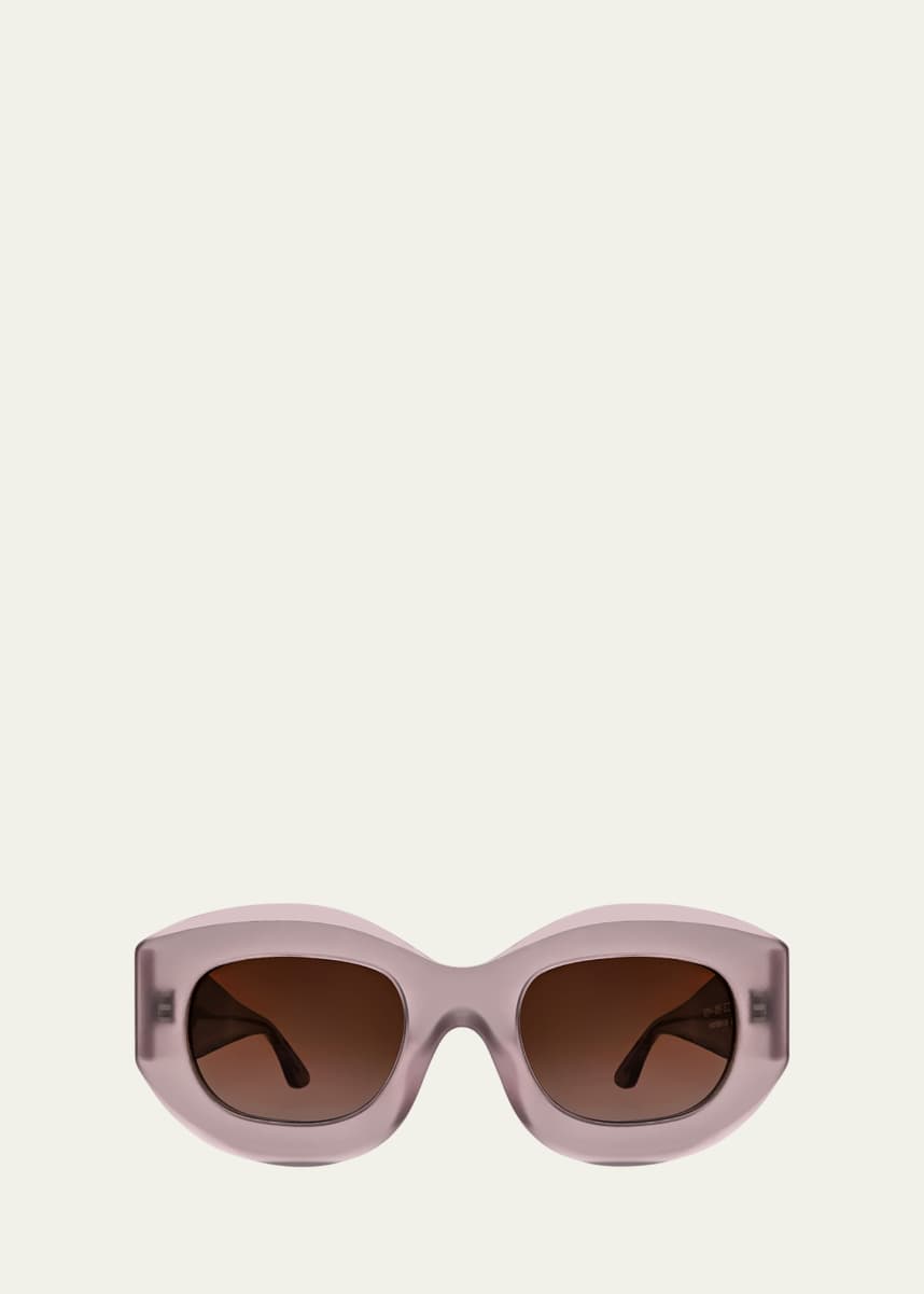 Thierry Lasry Trophy Oval Acetate Sunglasses