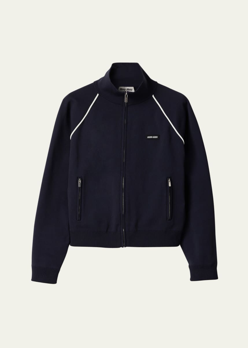 Miu Miu Zip Track Jacket - Bergdorf Goodman