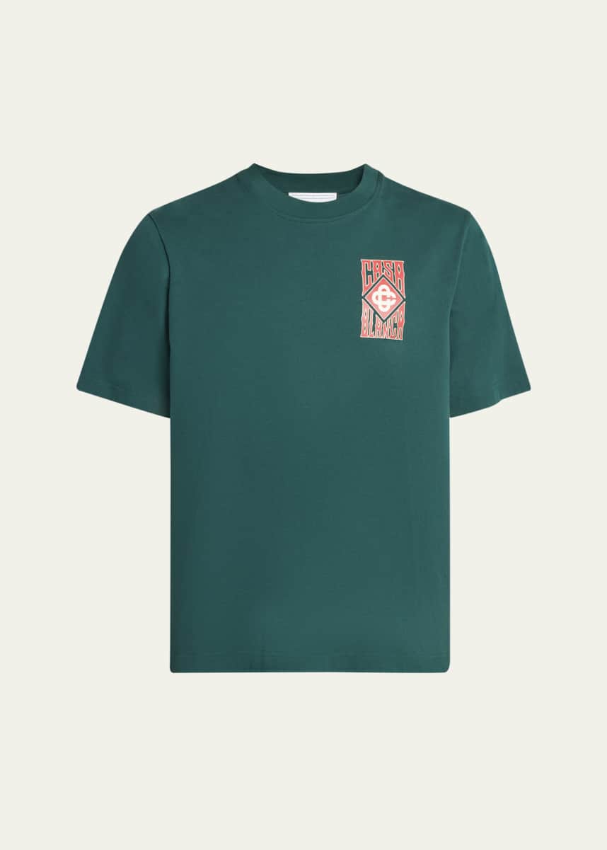 CASABLANCA Men's Gothic Stacked Logo T-Shirt