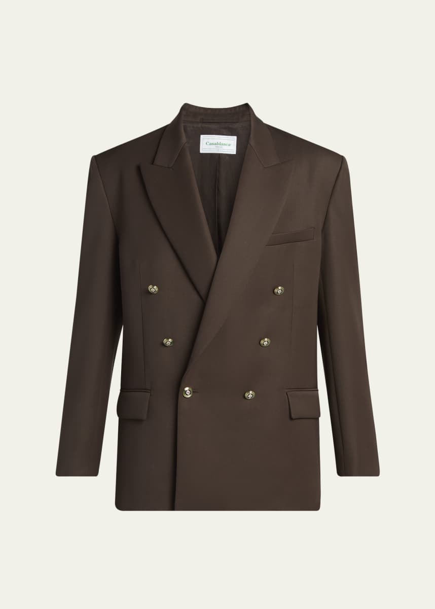 CASABLANCA Men's Double-Breasted Wool Sport Coat